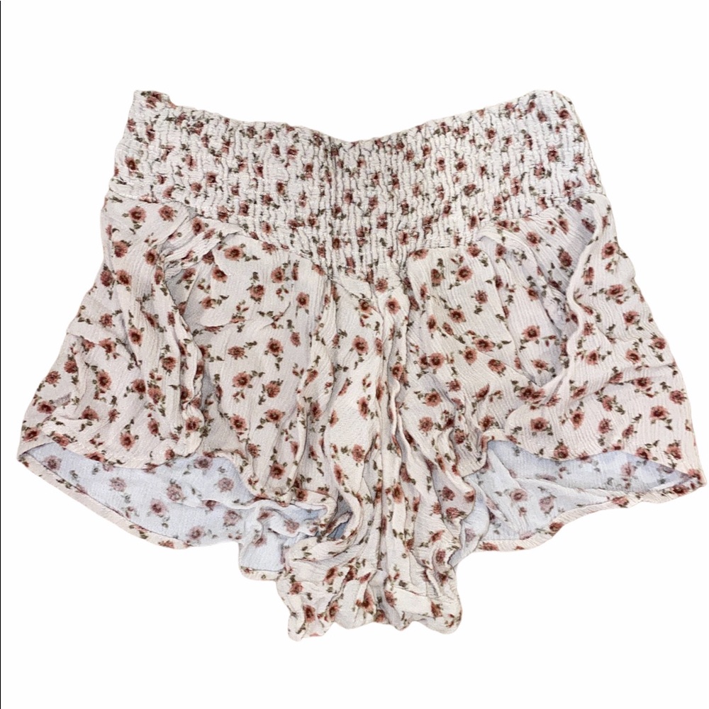 BLUE LIFE pink flowy shorts with flowers